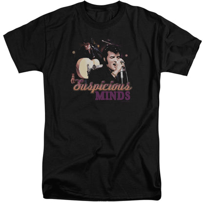 Elvis Presley Suspicious Minds Mens Tall T Shirt Black