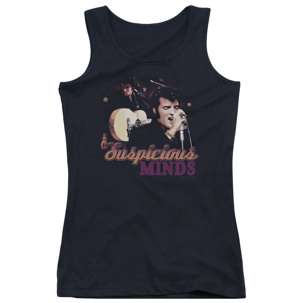 Elvis Presley Suspicious Minds Womens Tank Top Shirt Black