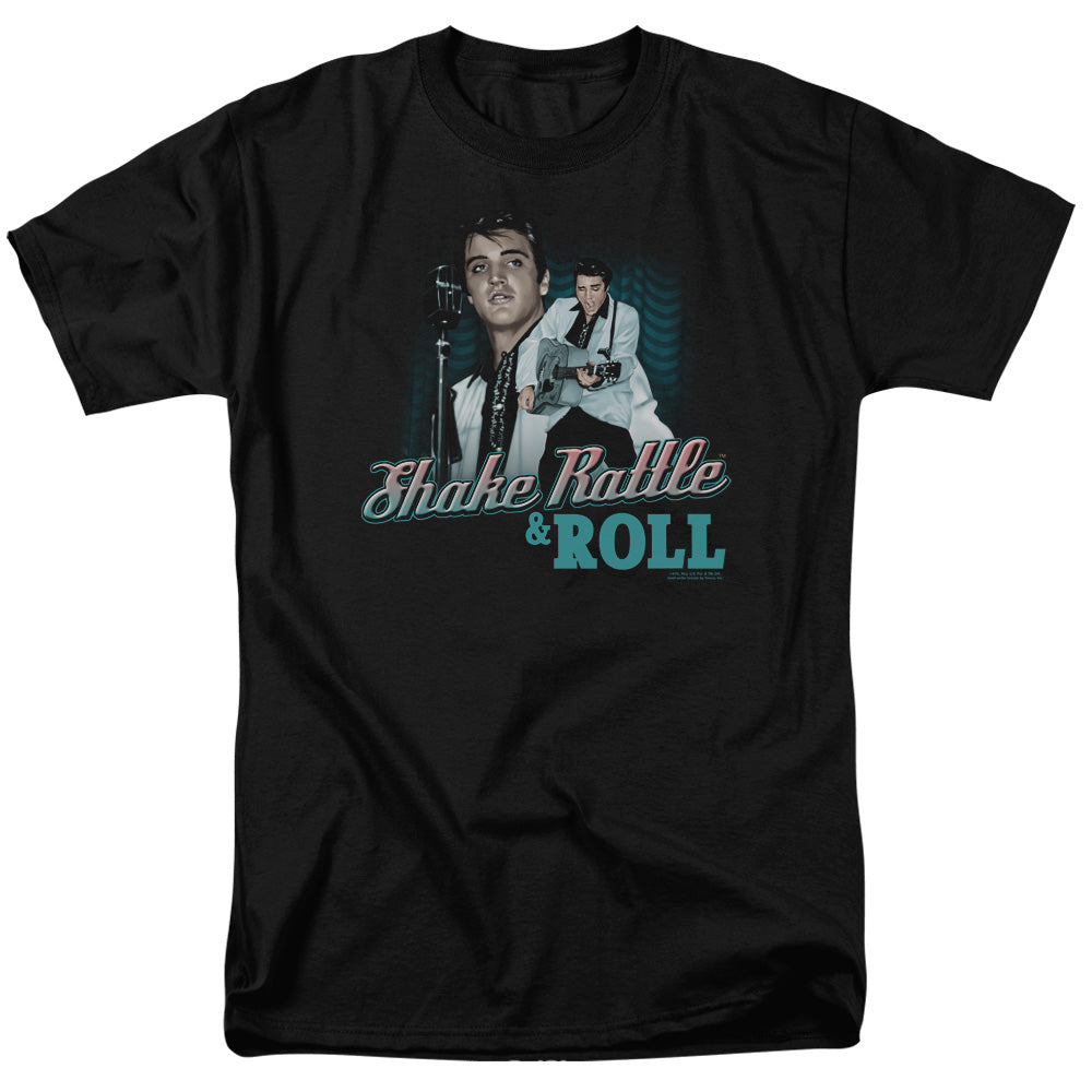 Elvis Presley Shake Rattle & Roll Mens T Shirt Black