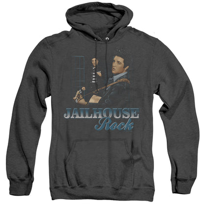 Elvis Presley Jailhouse Rock Mens Heather Hoodie Black Officially Licensed