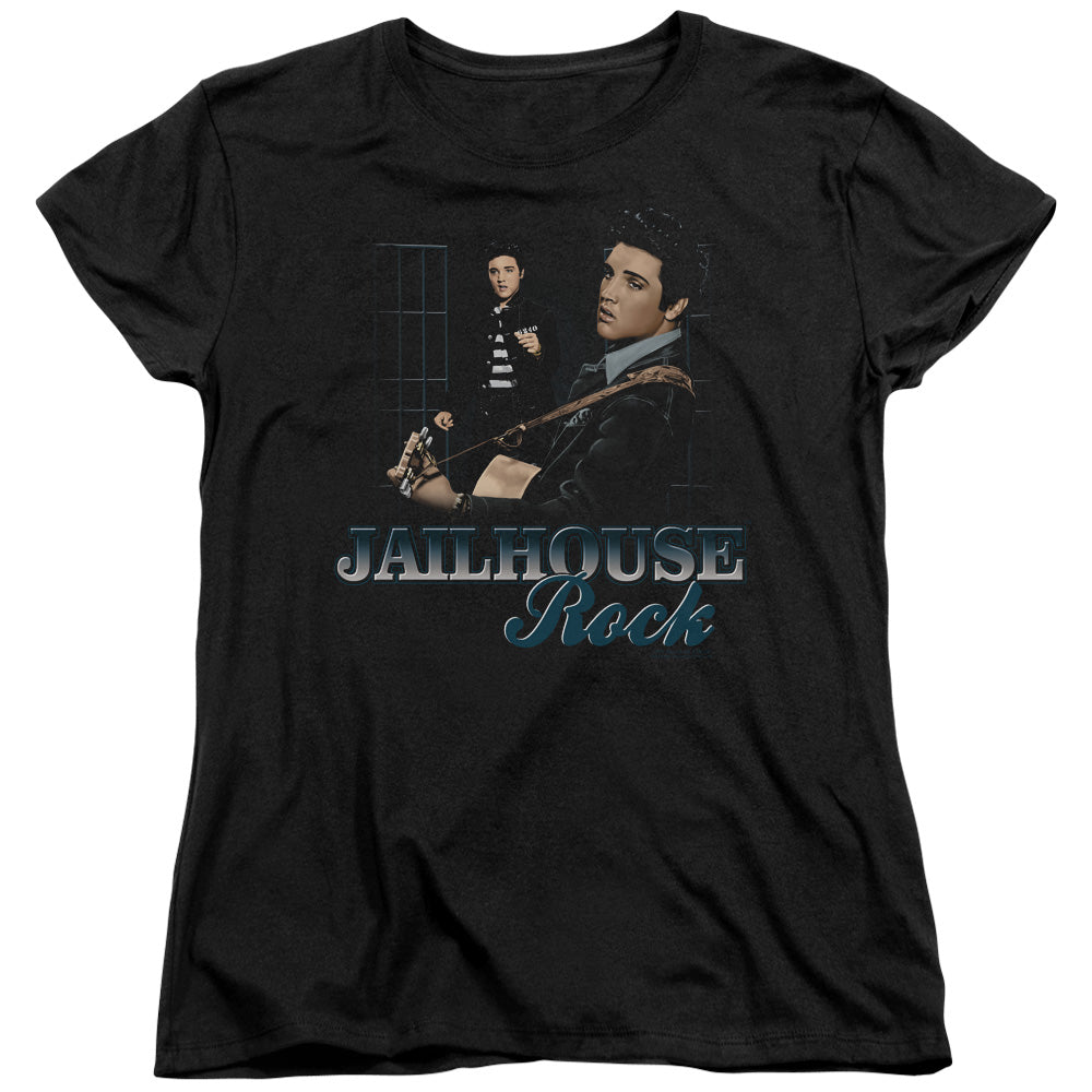 Elvis Presley Jailhouse Rock Womens T Shirt Black