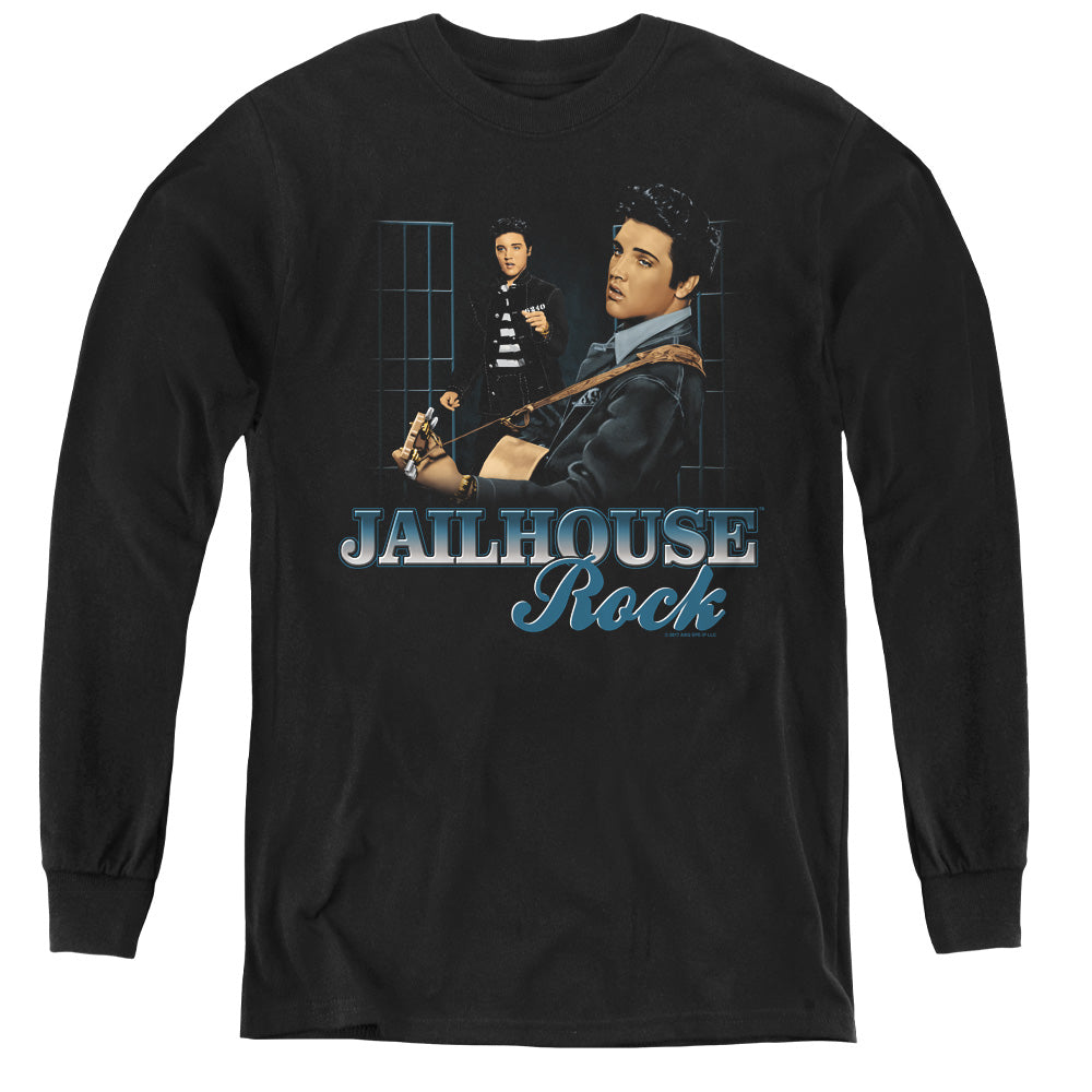 Elvis Presley Jailhouse Rock Long Sleeve Kids Youth T Shirt Black