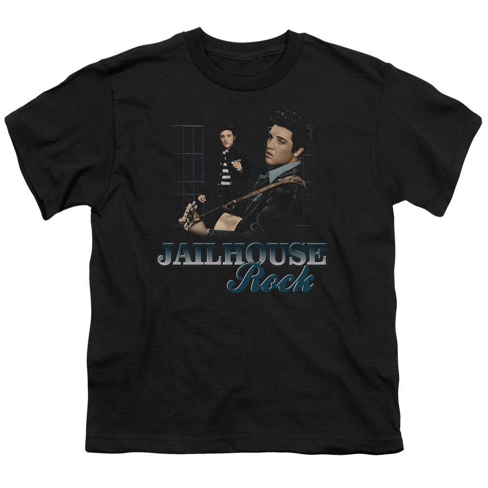 Elvis Presley Jailhouse Rock Kids Youth T Shirt Black