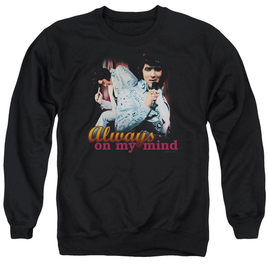 Elvis Presley Always on My Mind Mens Crewneck Sweatshirt Black