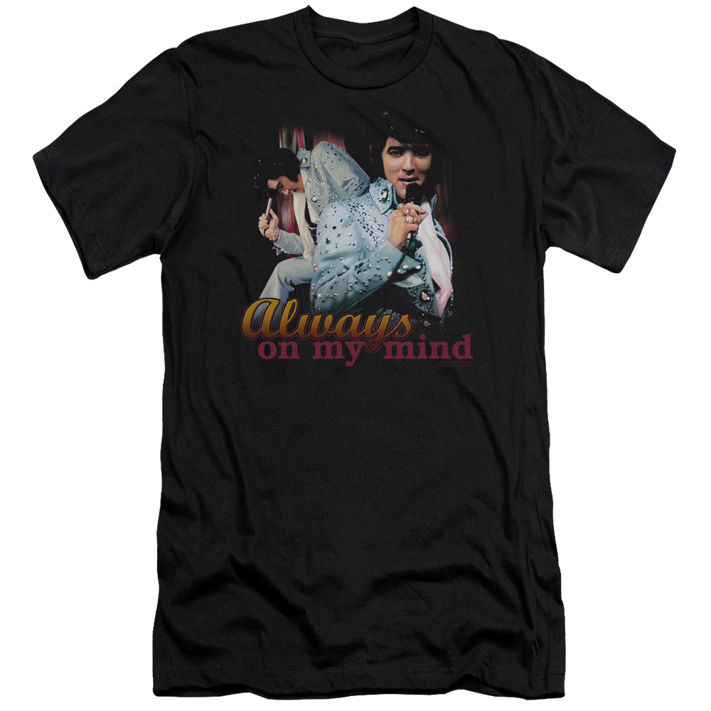 Elvis Presley Always on My Mind Premium Bella Canvas Slim Fit Mens T Shirt Black