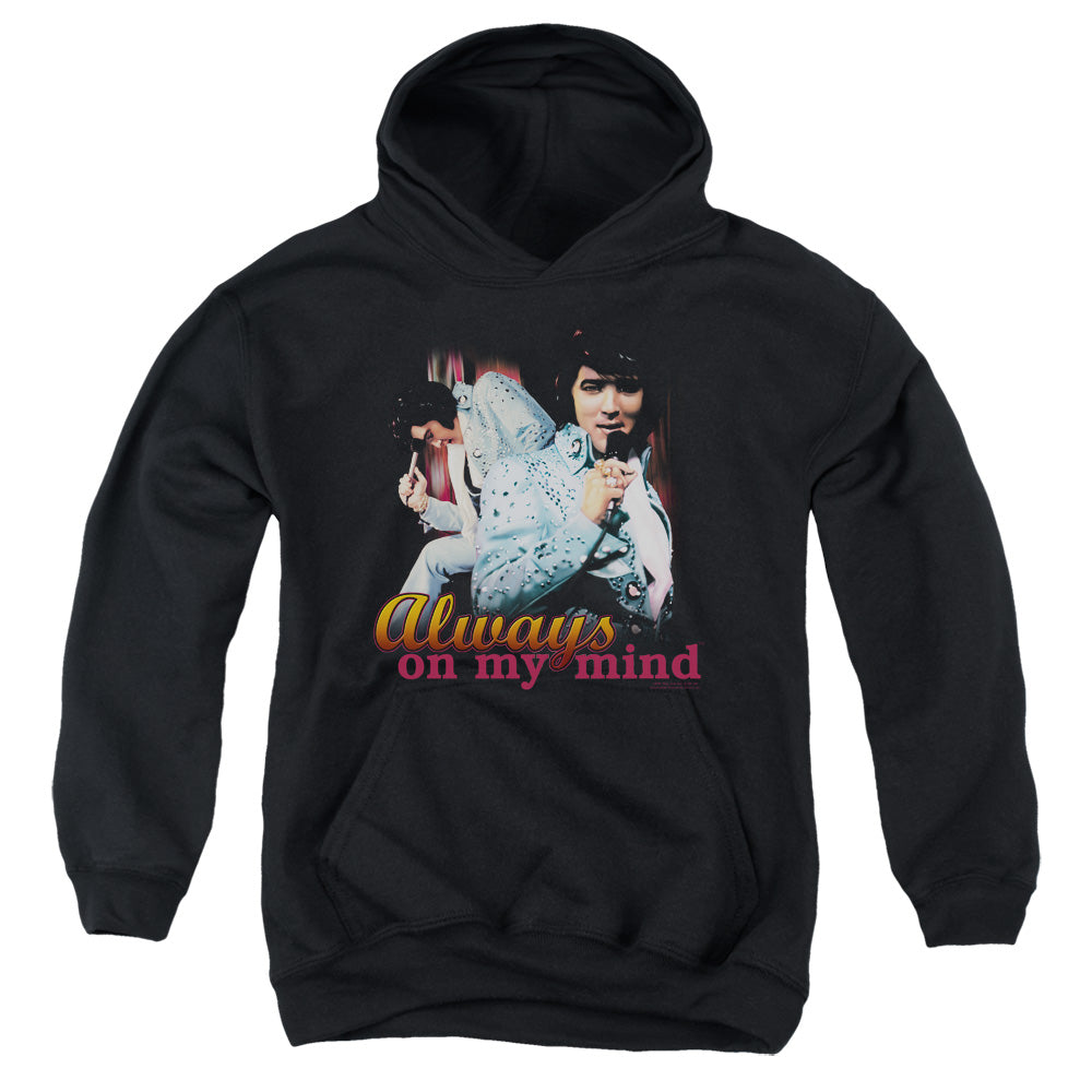 Elvis Presley Always on My Mind Kids Youth Hoodie Black