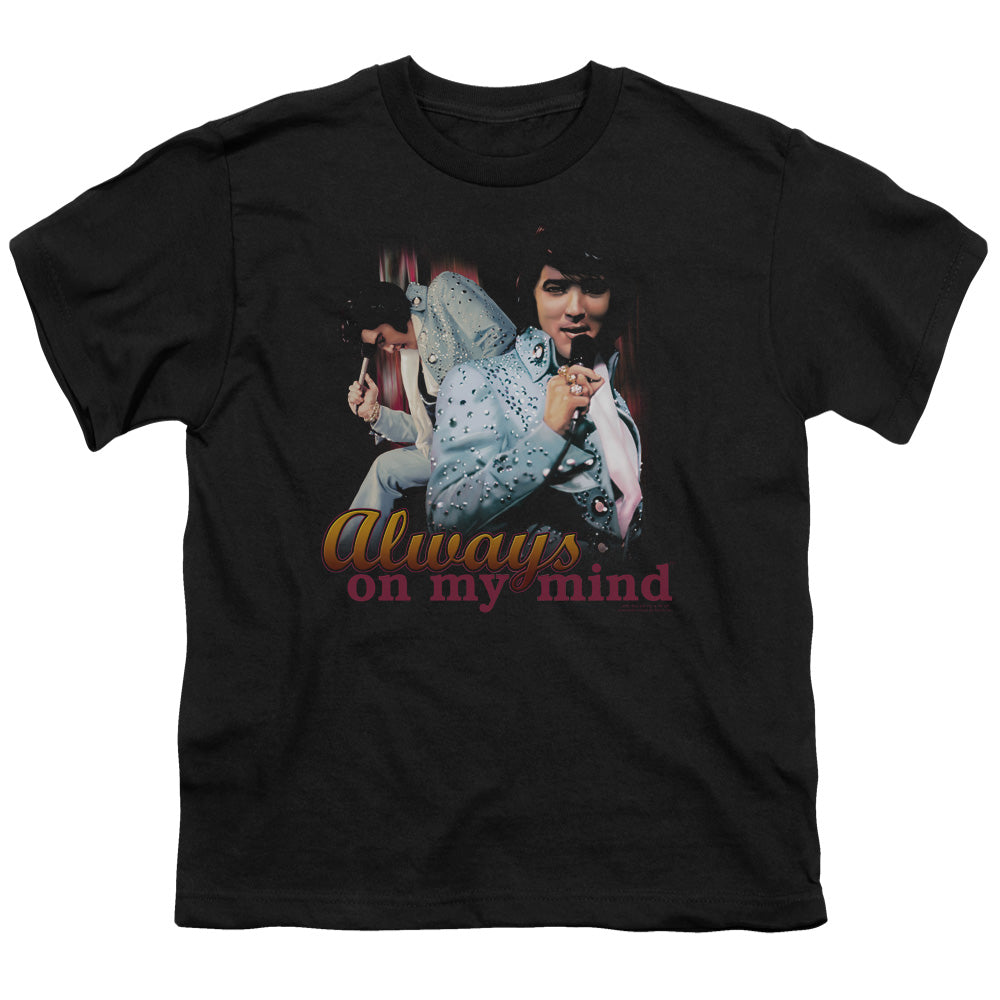 Elvis Presley Always on My Mind Kids Youth T Shirt Black