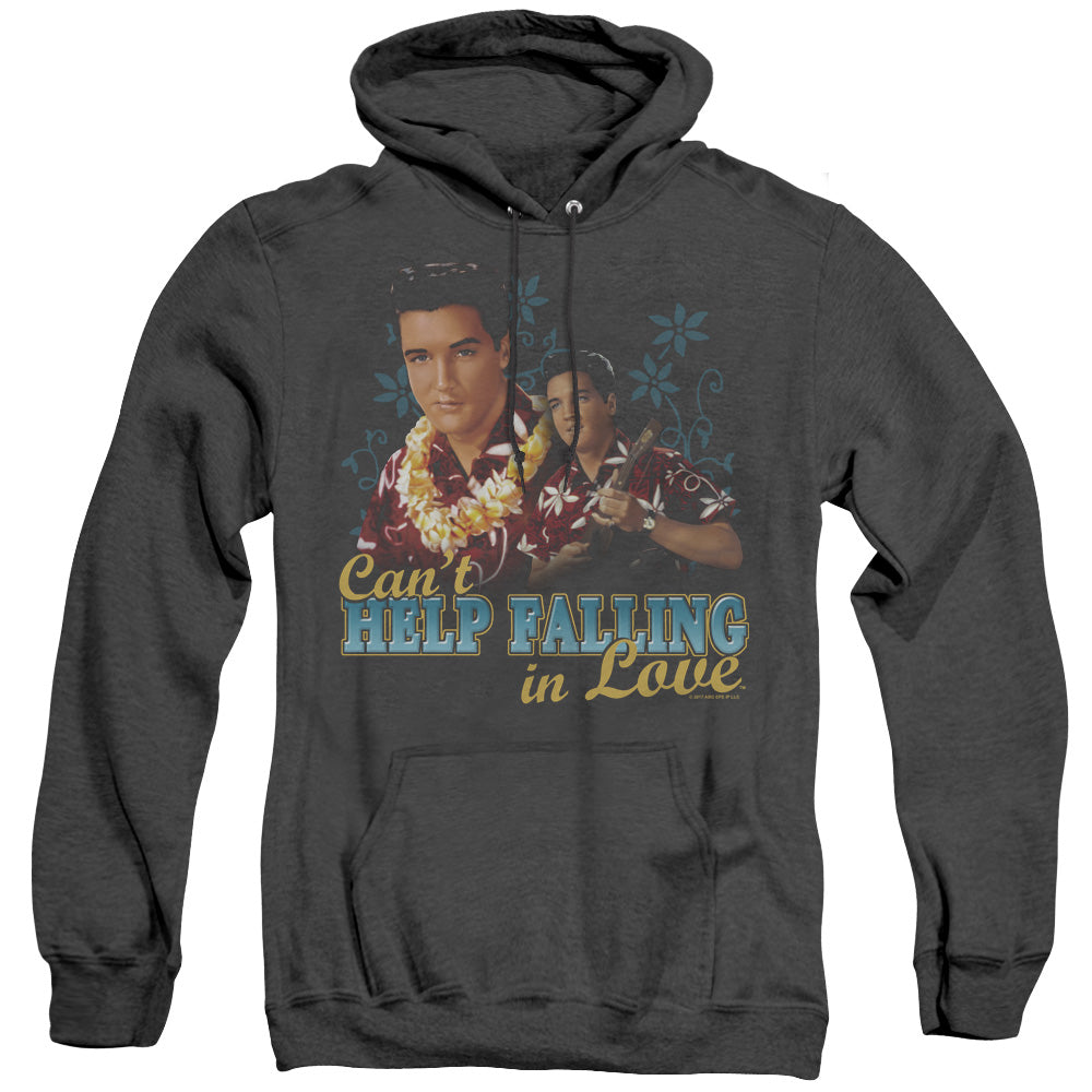 Elvis Presley Cant Help Falling Heather Mens Hoodie Black