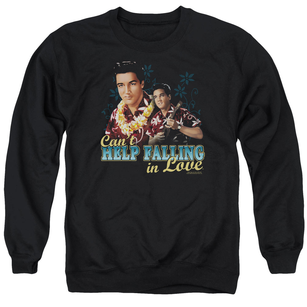 Elvis Presley Cant Help Falling Mens Crewneck Sweatshirt Black