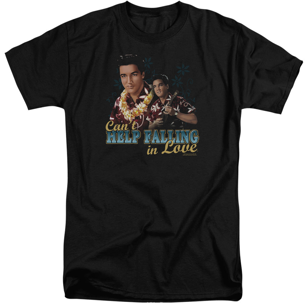 Elvis Presley Cant Help Falling Mens Tall T Shirt Black