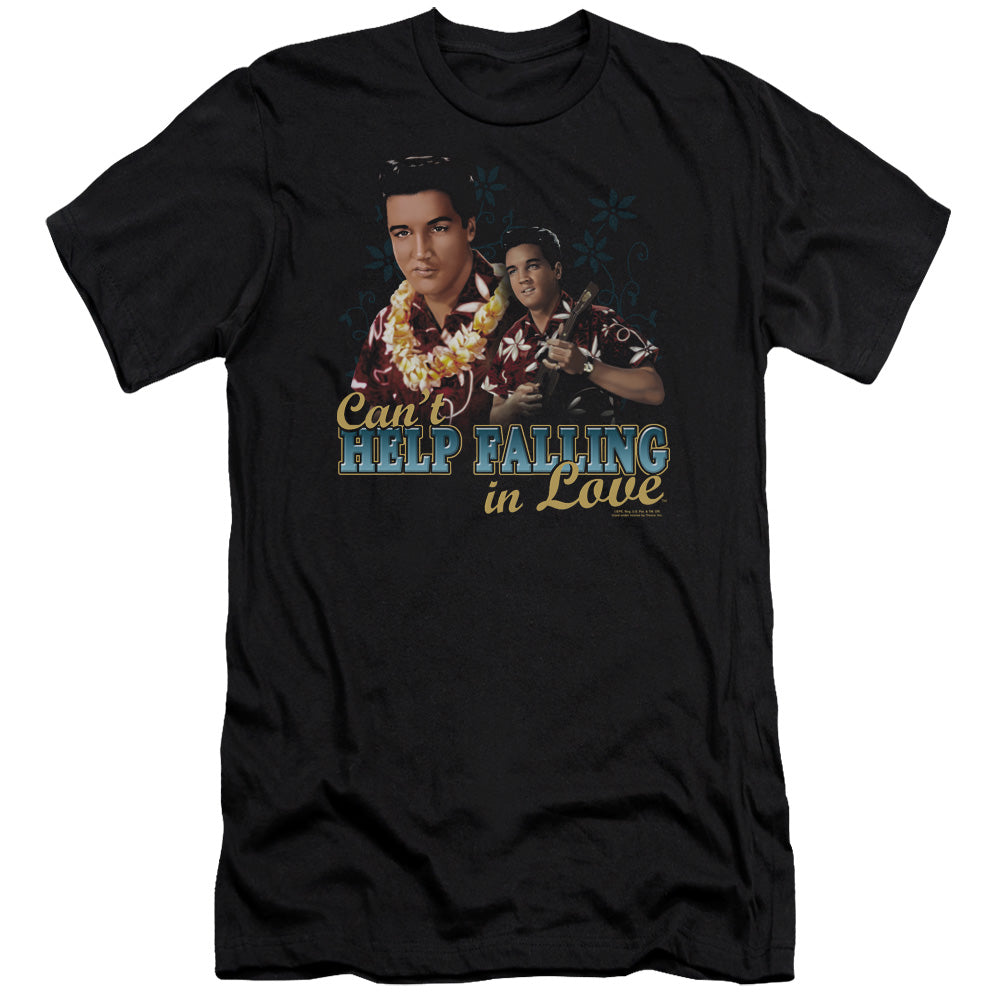 Elvis Presley Cant Help Falling Premium Bella Canvas Slim Fit Mens T Shirt Black