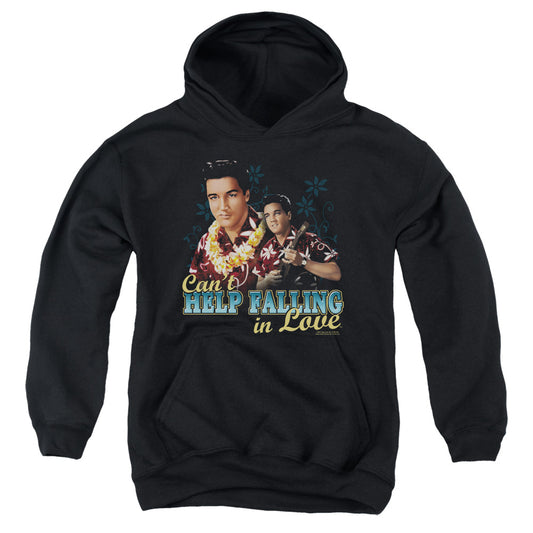 Elvis Presley Cant Help Falling Kids Youth Hoodie Black