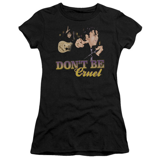 Elvis Presley Dont Be Cruel Junior Sheer Cap Sleeve Womens T Shirt Black