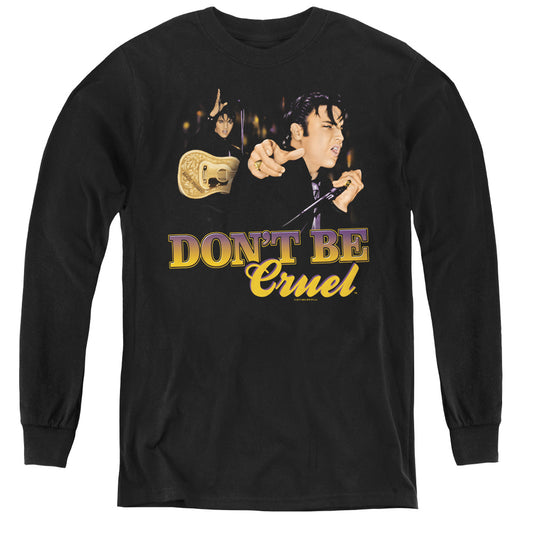 Elvis Presley Dont Be Cruel Long Sleeve Kids Youth T Shirt Black