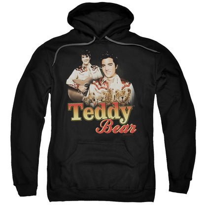 Elvis Presley Teddy Bear Mens Hoodie Black