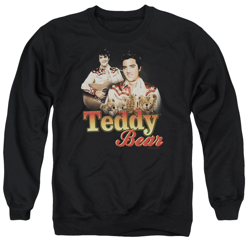 Elvis Presley Teddy Bear Mens Crewneck Sweatshirt Black