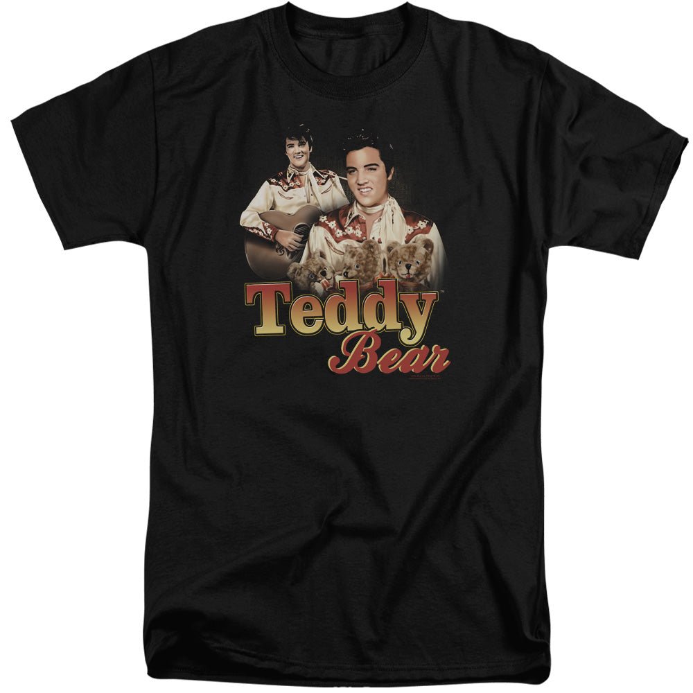 Elvis Presley Teddy Bear Mens Tall T Shirt Black