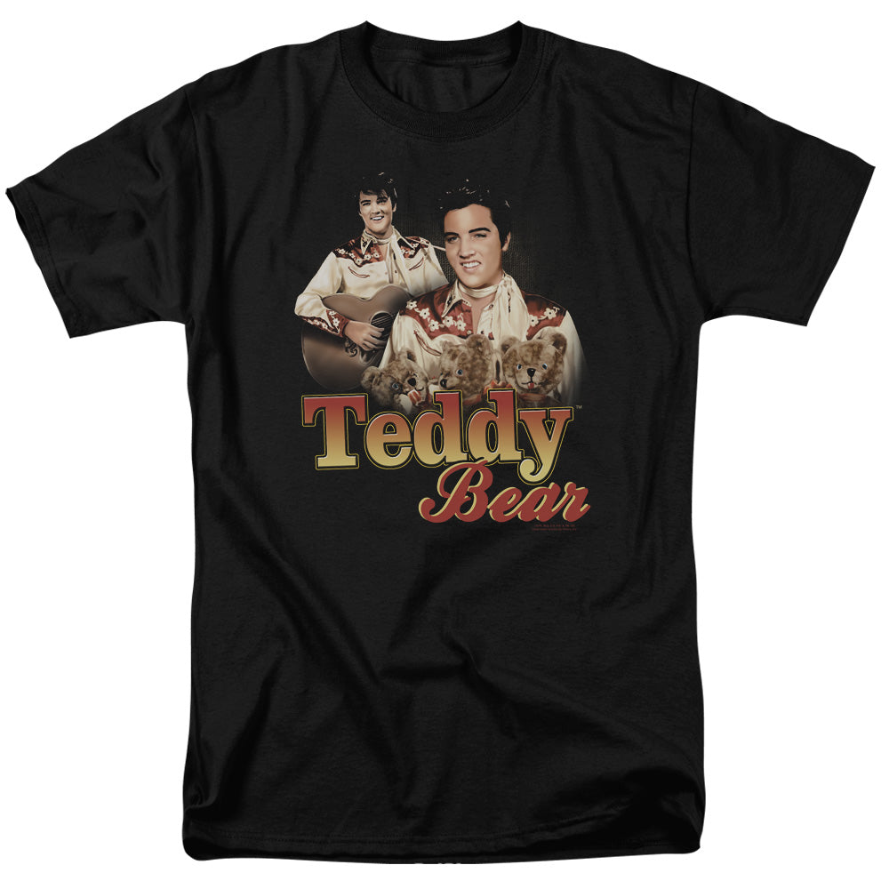 Elvis Presley Teddy Bear Mens T Shirt Black