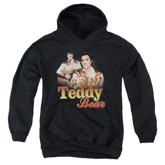 Elvis Presley Teddy Bear Kids Youth Hoodie Black