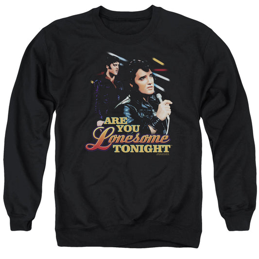 Elvis Presley Are You Lonesome Mens Crewneck Sweatshirt Black