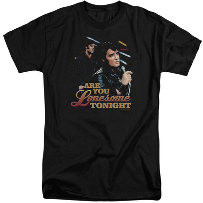 Elvis Presley Are You Lonesome Mens Tall T Shirt Black