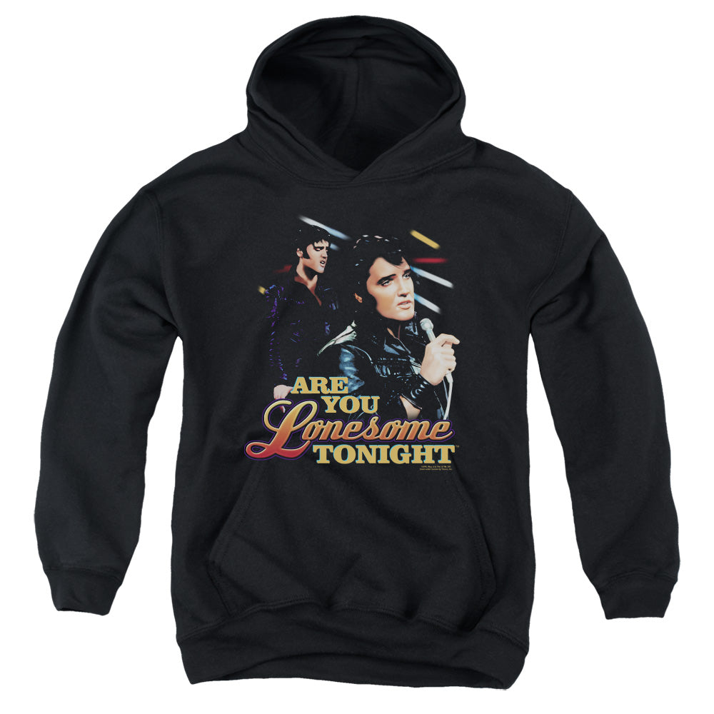 Elvis Presley Are You Lonesome Kids Youth Hoodie Black