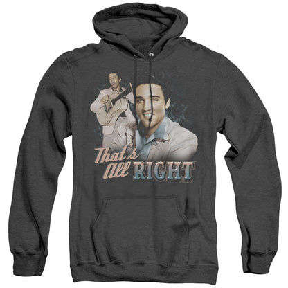 Elvis Presley Thats All Right Heather Mens Hoodie Black