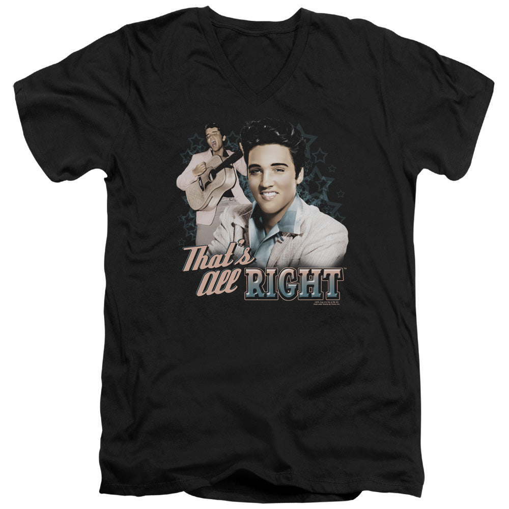 Elvis Presley Thats All Right Mens Slim Fit V-Neck T Shirt Black