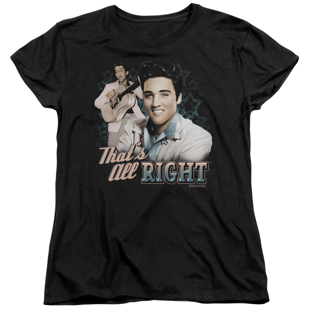 Elvis Presley Thats All Right Womens T Shirt Black