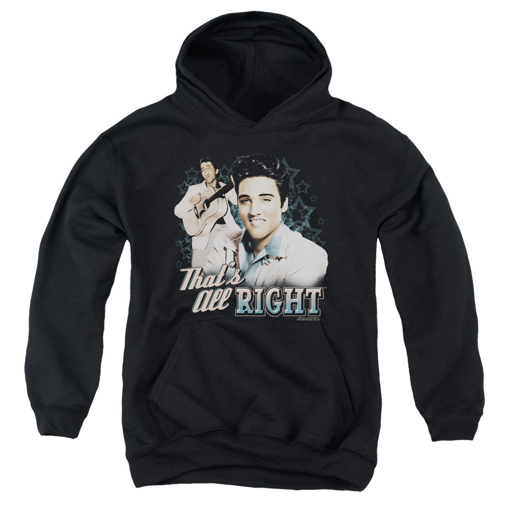 Elvis Presley Thats All Right Kids Youth Hoodie Black