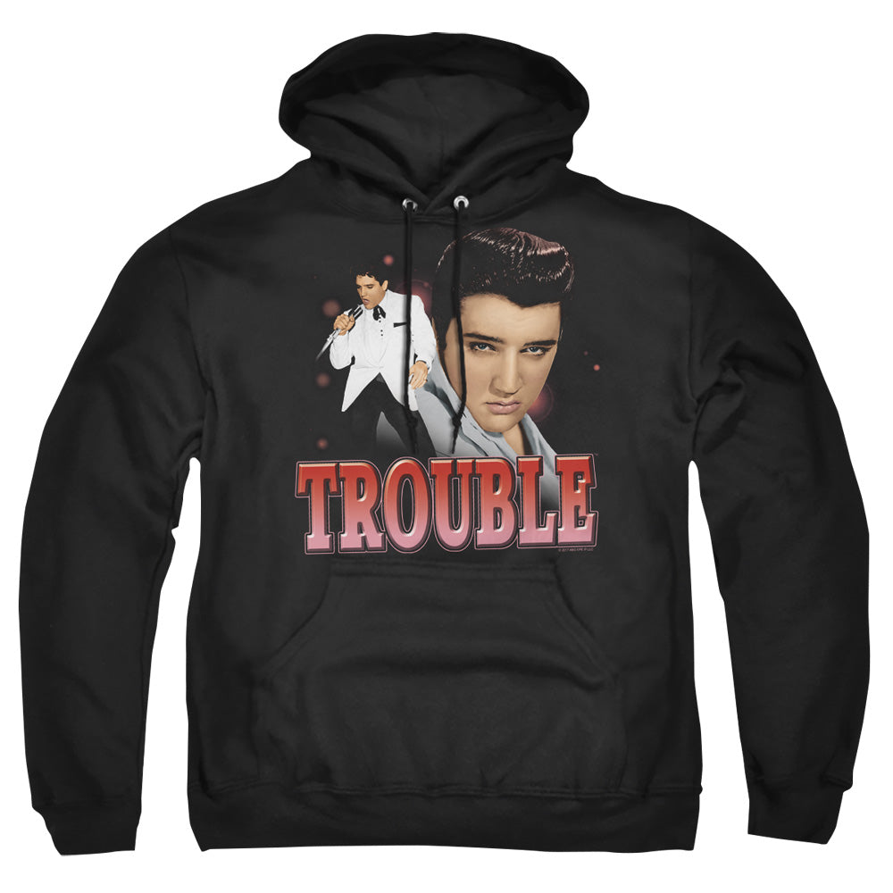 Elvis Presley Trouble Mens Hoodie Black