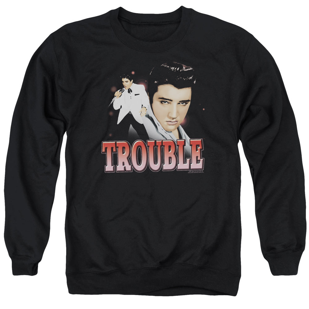 Elvis Presley Trouble Mens Crewneck Sweatshirt Black