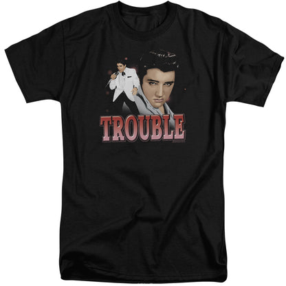 Elvis Presley Trouble Mens Tall T Shirt Black