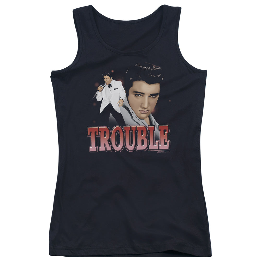 Elvis Presley Trouble Womens Tank Top Shirt Black