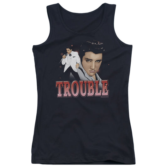 Elvis Presley Trouble Womens Tank Top Shirt Black