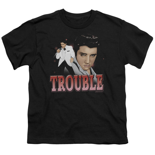 Elvis Presley Trouble Kids Youth T Shirt Black