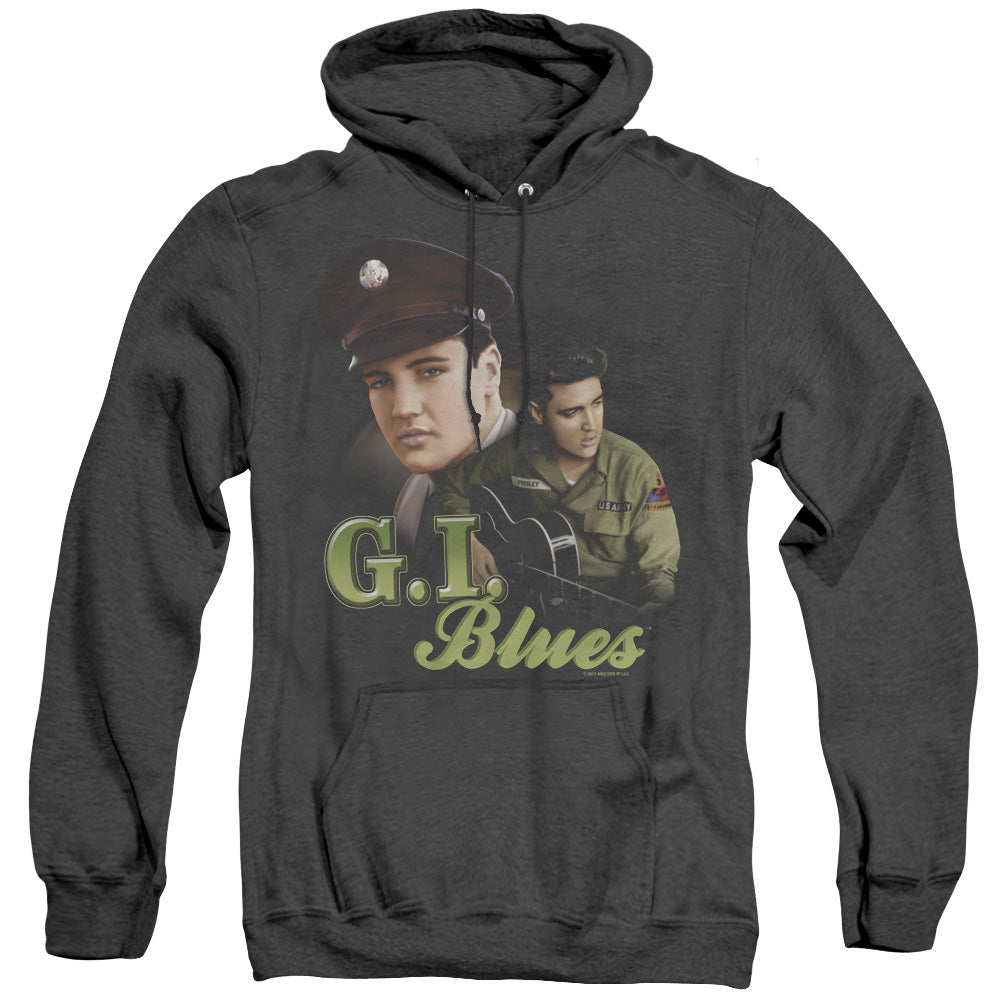 Elvis Presley G I Blues Heather Mens Hoodie Black