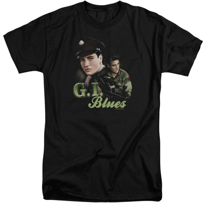 Elvis Presley G I Blues Mens Tall T Shirt Black