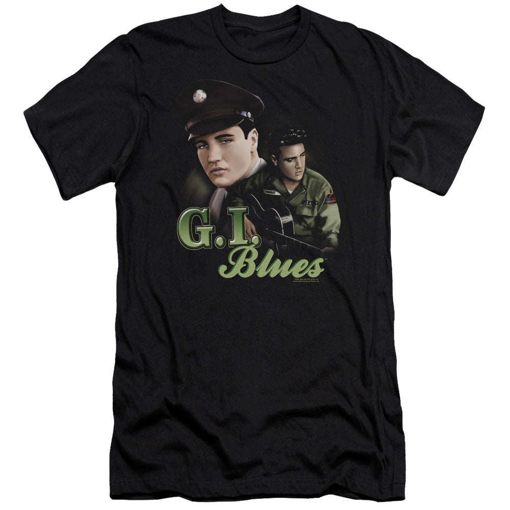 Elvis Presley G I Blues Slim Fit Mens T Shirt Black