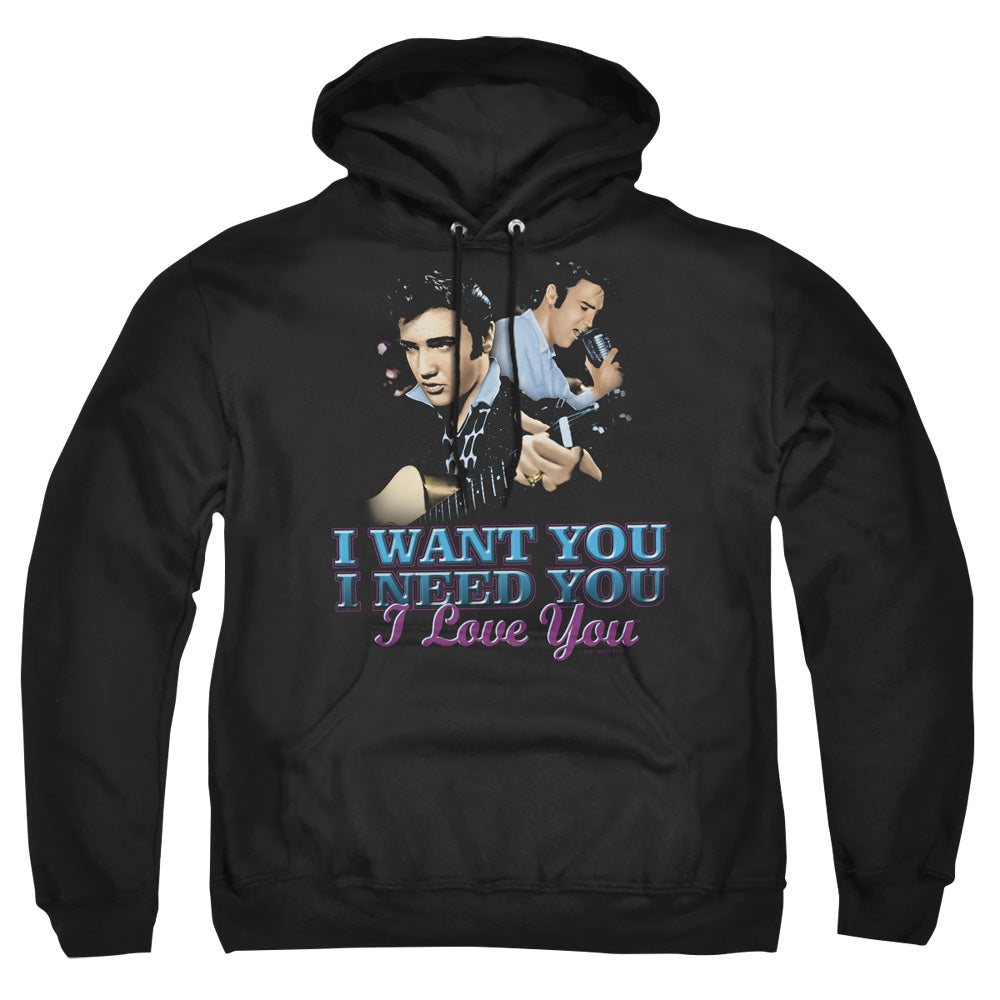 Elvis Presley I Want You Mens Hoodie Black