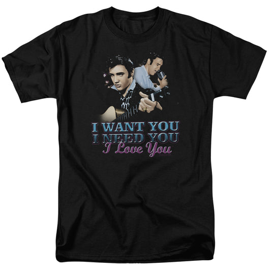 Elvis Presley I Want You Mens T Shirt Black