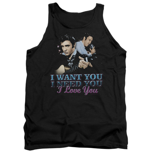 Elvis Presley I Want You Mens Tank Top Shirt Black