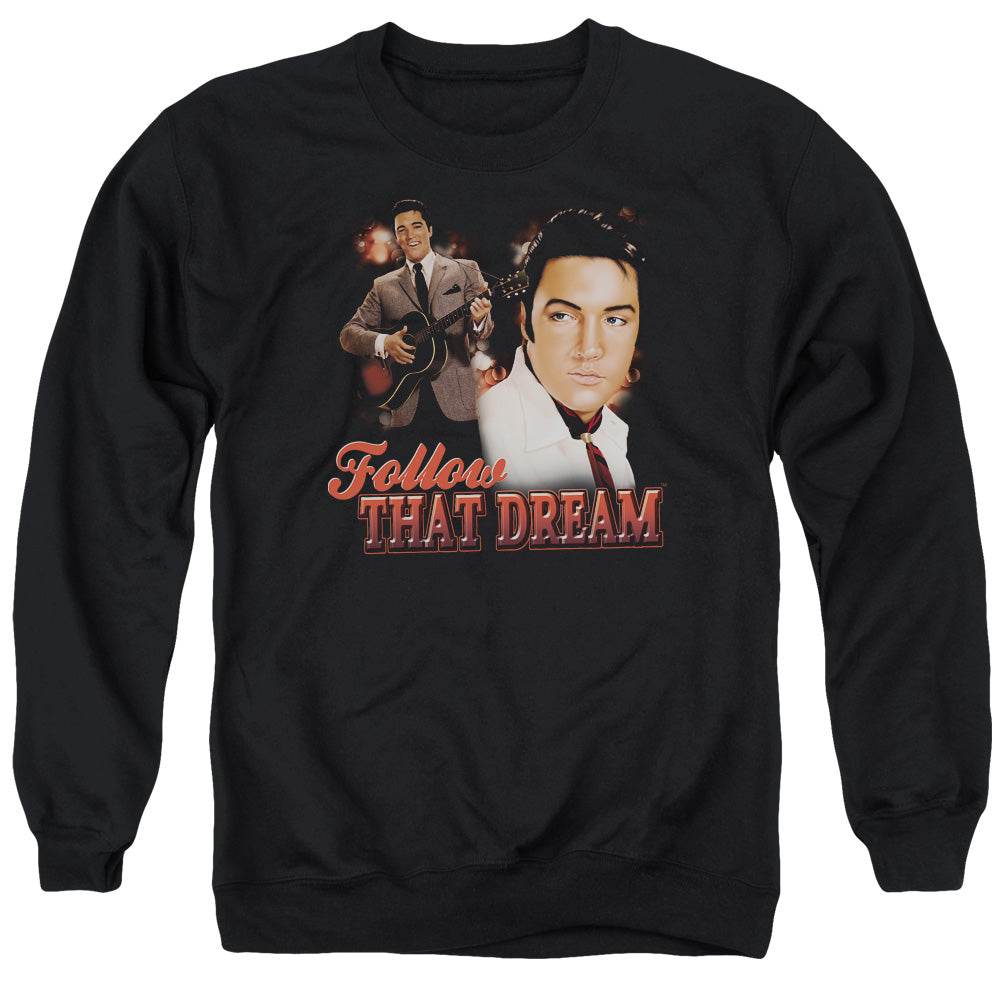 Elvis Presley Follow That Dream Mens Crewneck Sweatshirt Black