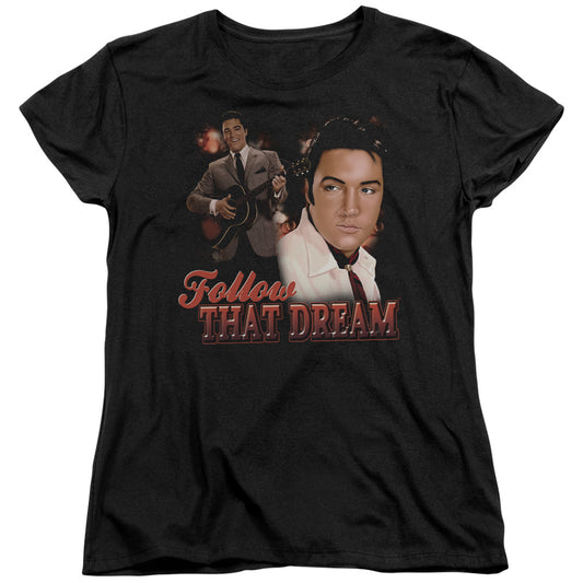 Elvis Presley Follow That Dream Womens T Shirt Black