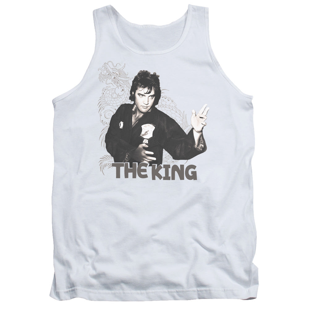 Elvis Presley Fighting King Mens Tank Top Shirt White