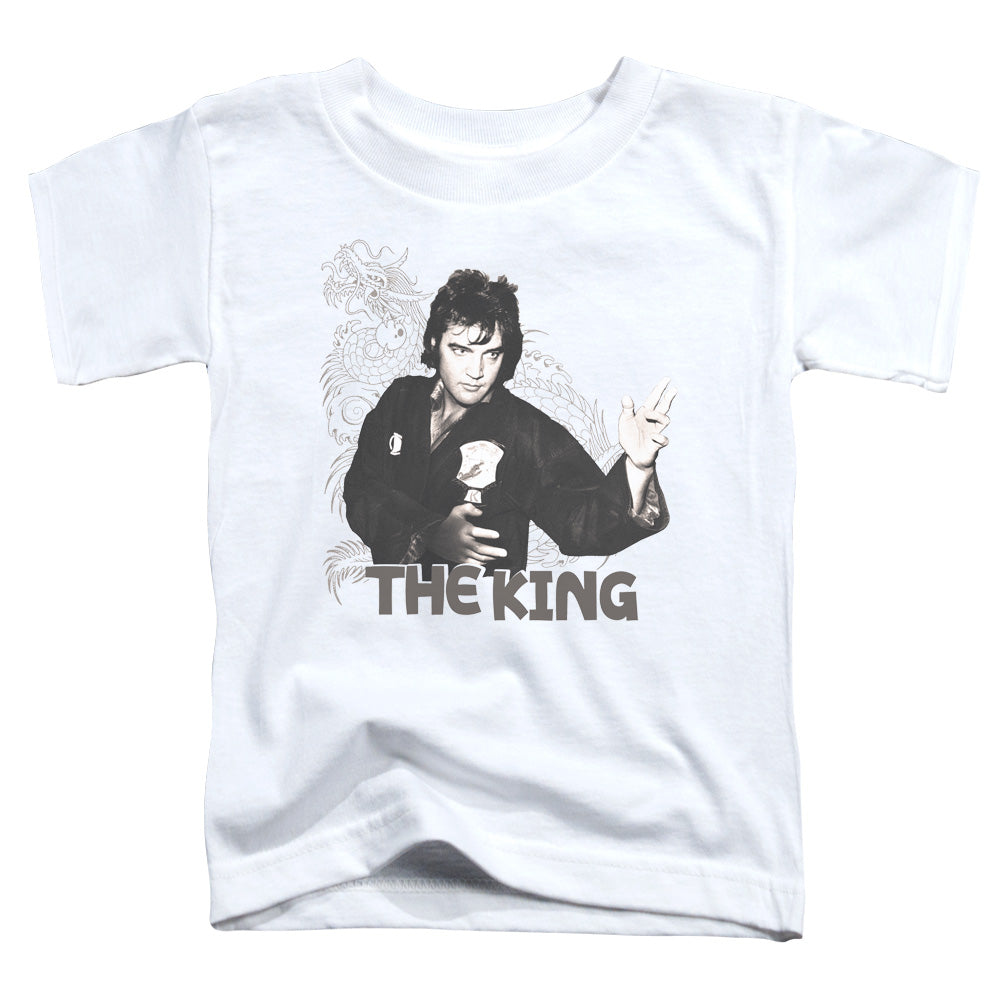 Elvis Presley Fighting King Toddler Kids Youth T Shirt White