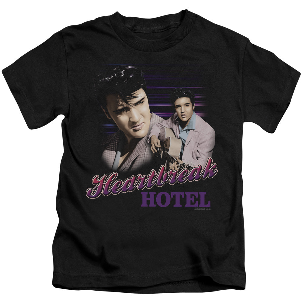 Elvis Presley Heartbreak Hotel Juvenile Kids Youth T Shirt Black 