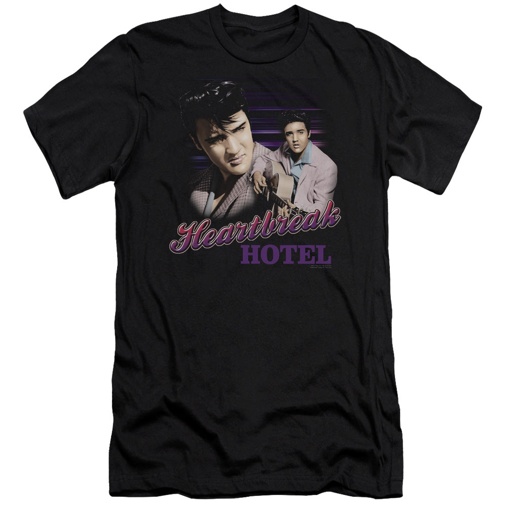 Elvis Presley Heartbreak Hotel Slim Fit Mens T Shirt Black