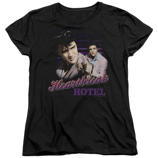 Elvis Presley Heartbreak Hotel Womens T Shirt Black