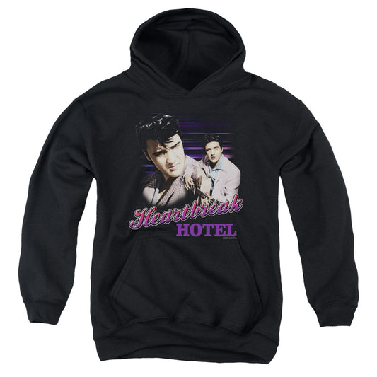 Elvis Presley Heartbreak Hotel Kids Youth Hoodie Black